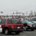 The Staffordboro commuter lot on Staffordboro Boulevard in North Stafford is filled to capacity. (Mary Davidson/PotomacLocal.com)