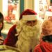112111 Occoquan holiday 3 Sophia, 4, and Lillian, 2, took a minute from shopping in Occoquan to let Santa know what they would like for Christmas. (Mary Davidson/PotomacLocal.com)