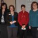 Accepting the Soroptimist 2011 Awards presented by club president Diane Bennett (left) are, from left:  Lorene Head of Fauquier Faith Partners; Dotty Larsen and Anna Grevis of ACTS; Becky Goodman of Transitional Housing BARN; Deb Abbott of BEACON; Sabine Scholz of Fauquier Family Shelter; and Dr. Courtney Gaskins of Youth For Tomorrow. (Submitted)