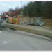 A sign on Interstate 66 at Monument Avenue in Fairfax County inexplicably fell onto the highway on Saturday (Submitted photo: VDOT)