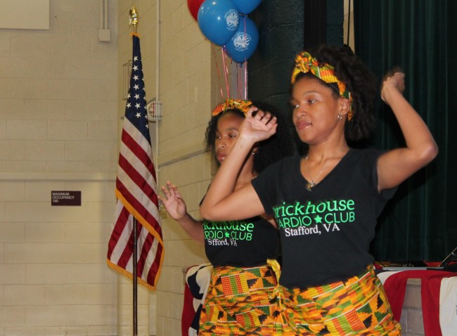 Dancers perform at the unveiling ceremony.