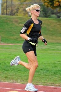 Heidi Baise trains for the 2010 Marine Corps Marathon. (Mary Davidson/PotomacLocal.com)