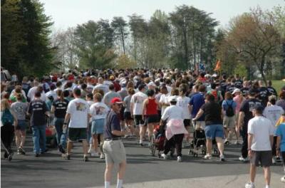 Walkers “pack the track” for the annual Kyle Wilson Walk for Fitness. (Kylewilsonmemorial.com)
