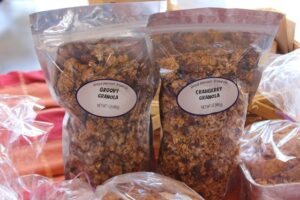  At our Thursday market, both Wildwood Farms and Great Harvest Bread Co. sell granola. 