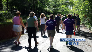 Residents gathered for a walk around the "Dove's Landing" property in Prince William County, the site of a future park. [Uriah Kiser / Potomac Local News]