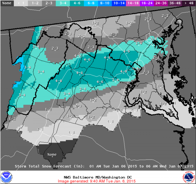 jan 6 2015 snow totals