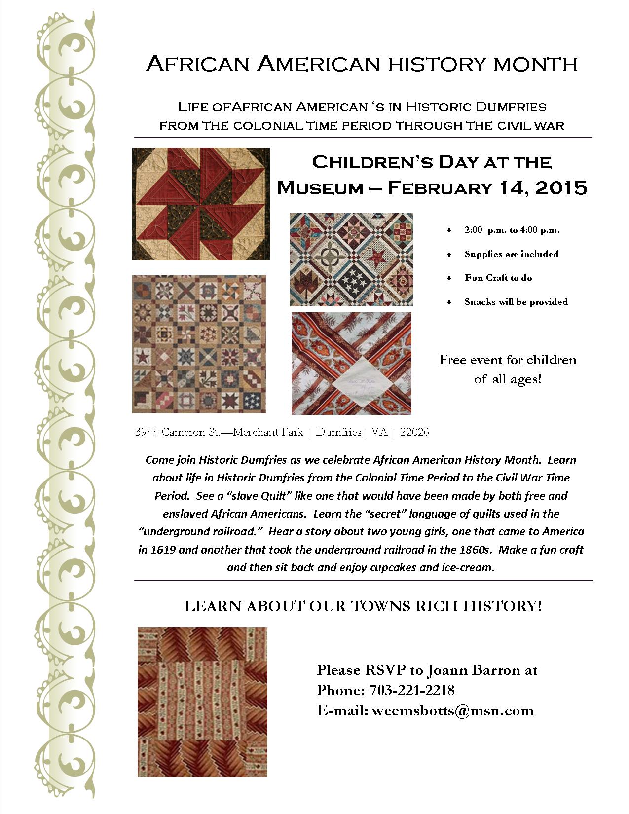 African American History Month 2015 - Children's Day at the Museum