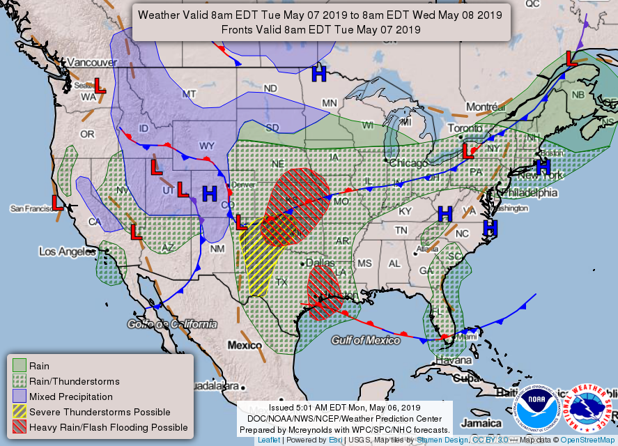 Expect sunny skies Monday, thunderstorm threat returns midweek